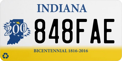 IN license plate 848FAE