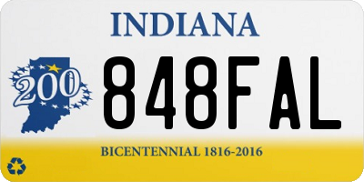 IN license plate 848FAL