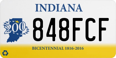 IN license plate 848FCF