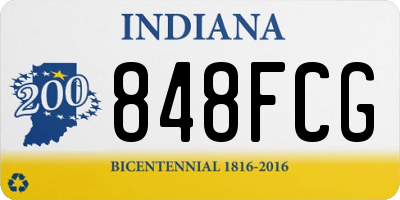 IN license plate 848FCG