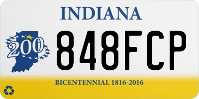 IN license plate 848FCP