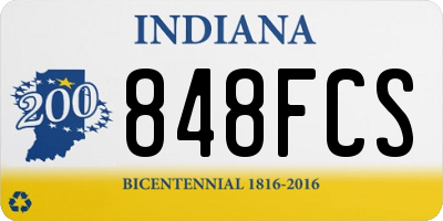 IN license plate 848FCS