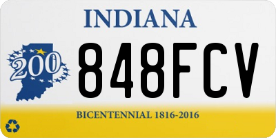IN license plate 848FCV