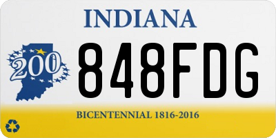 IN license plate 848FDG