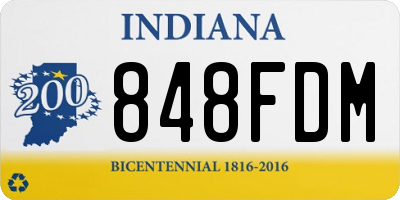 IN license plate 848FDM