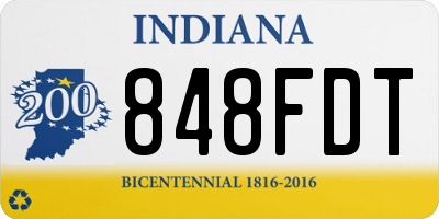 IN license plate 848FDT