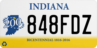 IN license plate 848FDZ