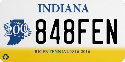 IN license plate 848FEN