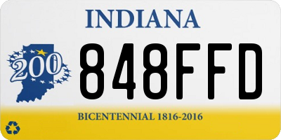 IN license plate 848FFD