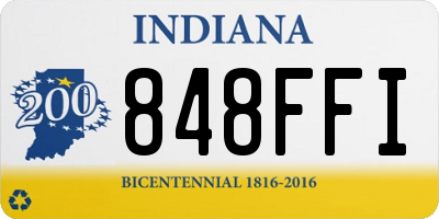 IN license plate 848FFI