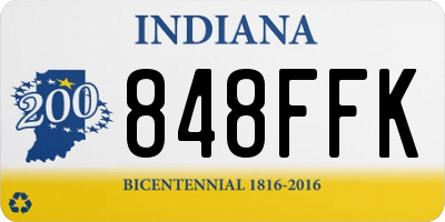 IN license plate 848FFK