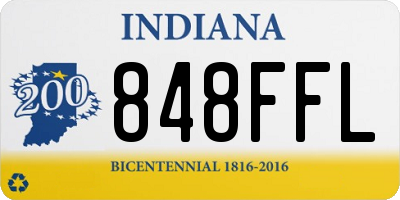 IN license plate 848FFL