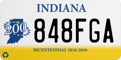 IN license plate 848FGA