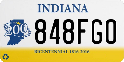 IN license plate 848FGO