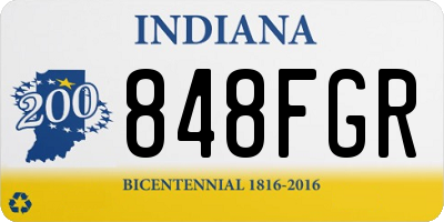 IN license plate 848FGR