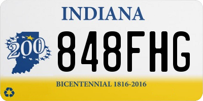 IN license plate 848FHG
