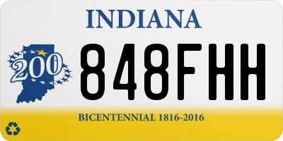 IN license plate 848FHH