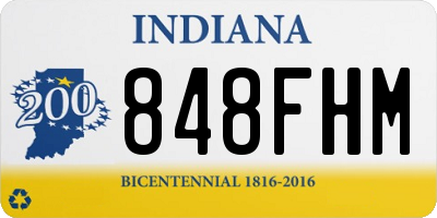 IN license plate 848FHM