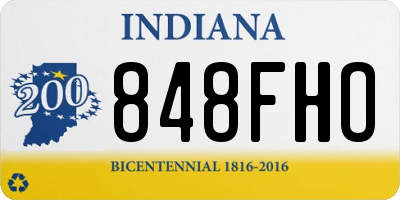 IN license plate 848FHO