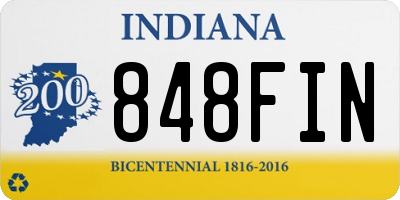 IN license plate 848FIN