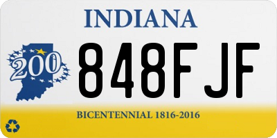 IN license plate 848FJF
