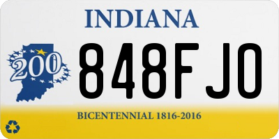 IN license plate 848FJO