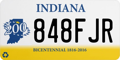 IN license plate 848FJR