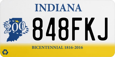 IN license plate 848FKJ