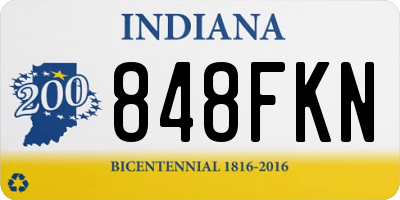 IN license plate 848FKN