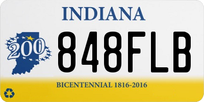IN license plate 848FLB