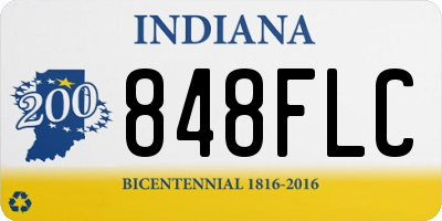IN license plate 848FLC