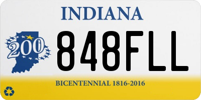 IN license plate 848FLL