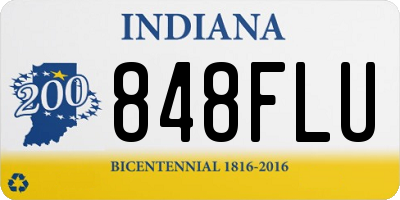 IN license plate 848FLU
