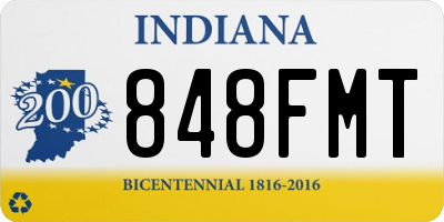 IN license plate 848FMT