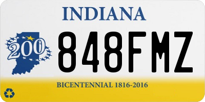 IN license plate 848FMZ