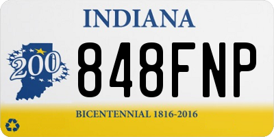 IN license plate 848FNP