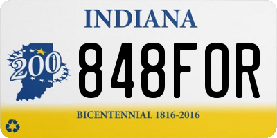 IN license plate 848FOR