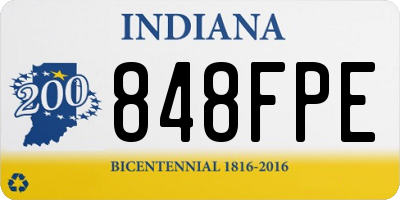 IN license plate 848FPE