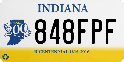 IN license plate 848FPF