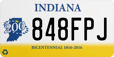 IN license plate 848FPJ