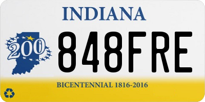IN license plate 848FRE