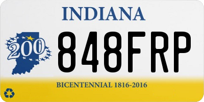 IN license plate 848FRP