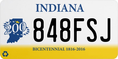 IN license plate 848FSJ