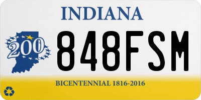 IN license plate 848FSM