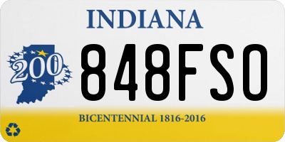 IN license plate 848FSO