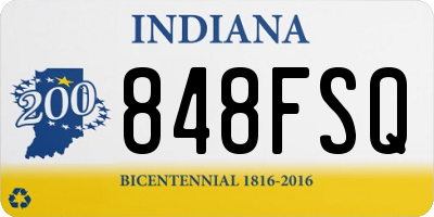 IN license plate 848FSQ