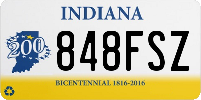 IN license plate 848FSZ