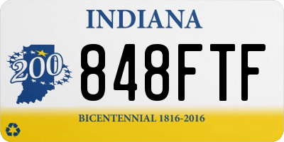 IN license plate 848FTF