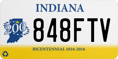 IN license plate 848FTV