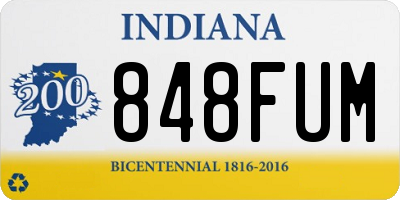 IN license plate 848FUM